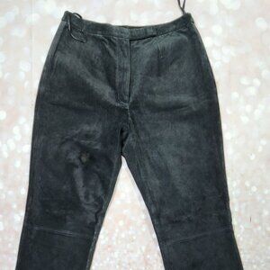Investments Black Suede Dress Slacks, Women's 8